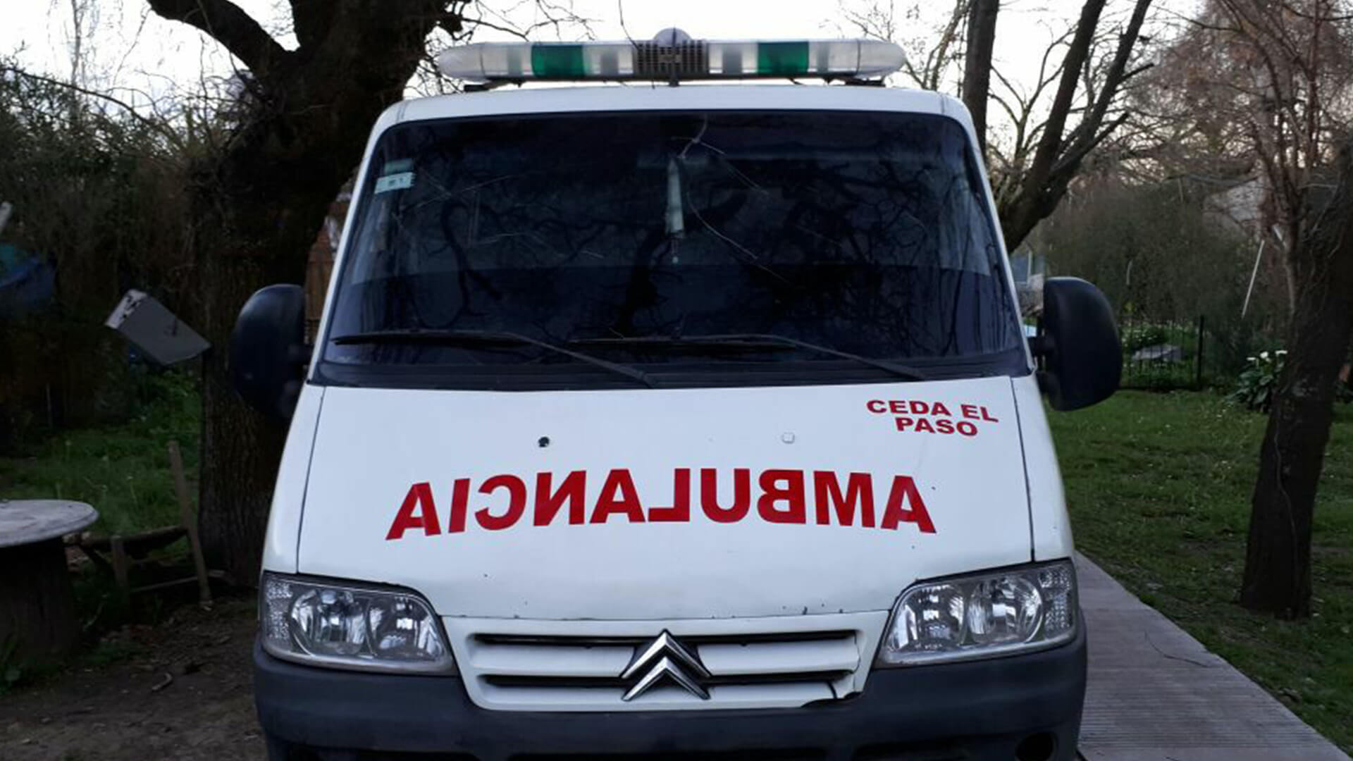 Frente ambulancia Ratto